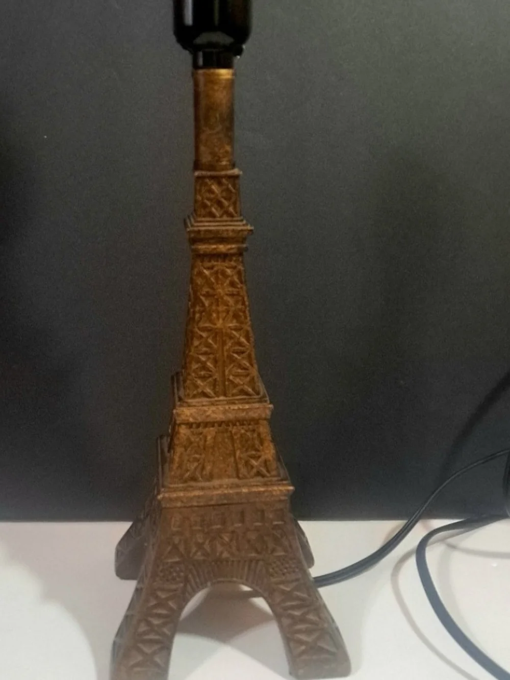 Parisian France French Eiffel Tower Faux Bronze Reproduction Lamp Small Desktop